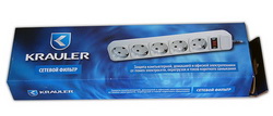 Сетевой фильтр Krauler 5 м 5 розеток